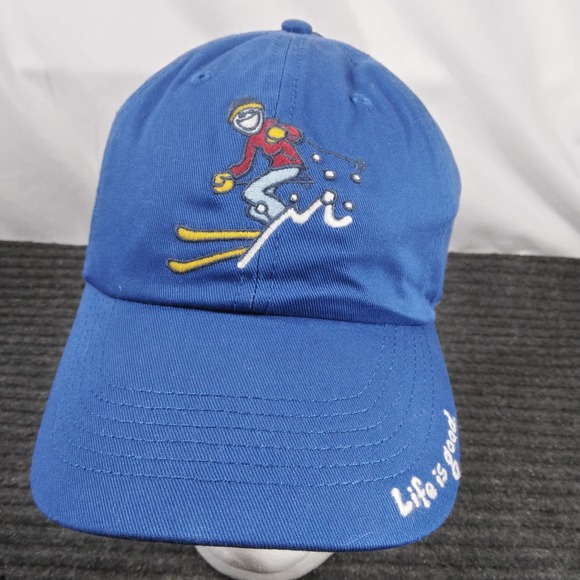 NWT Life is good Jake Ski Adjustable Baseball Hat Blue - Picture 1 of 7